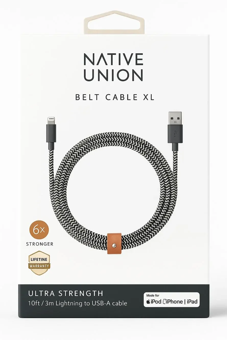 Native Union Belt Cable XL – Zebra